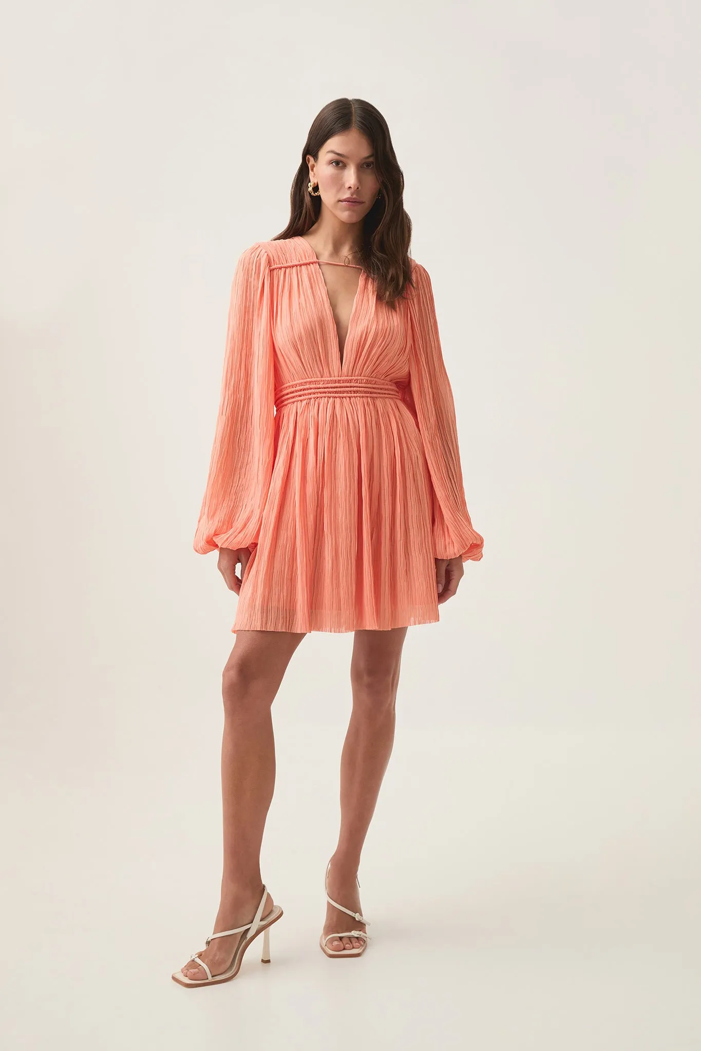 Genevieve Pleated Mini Dress