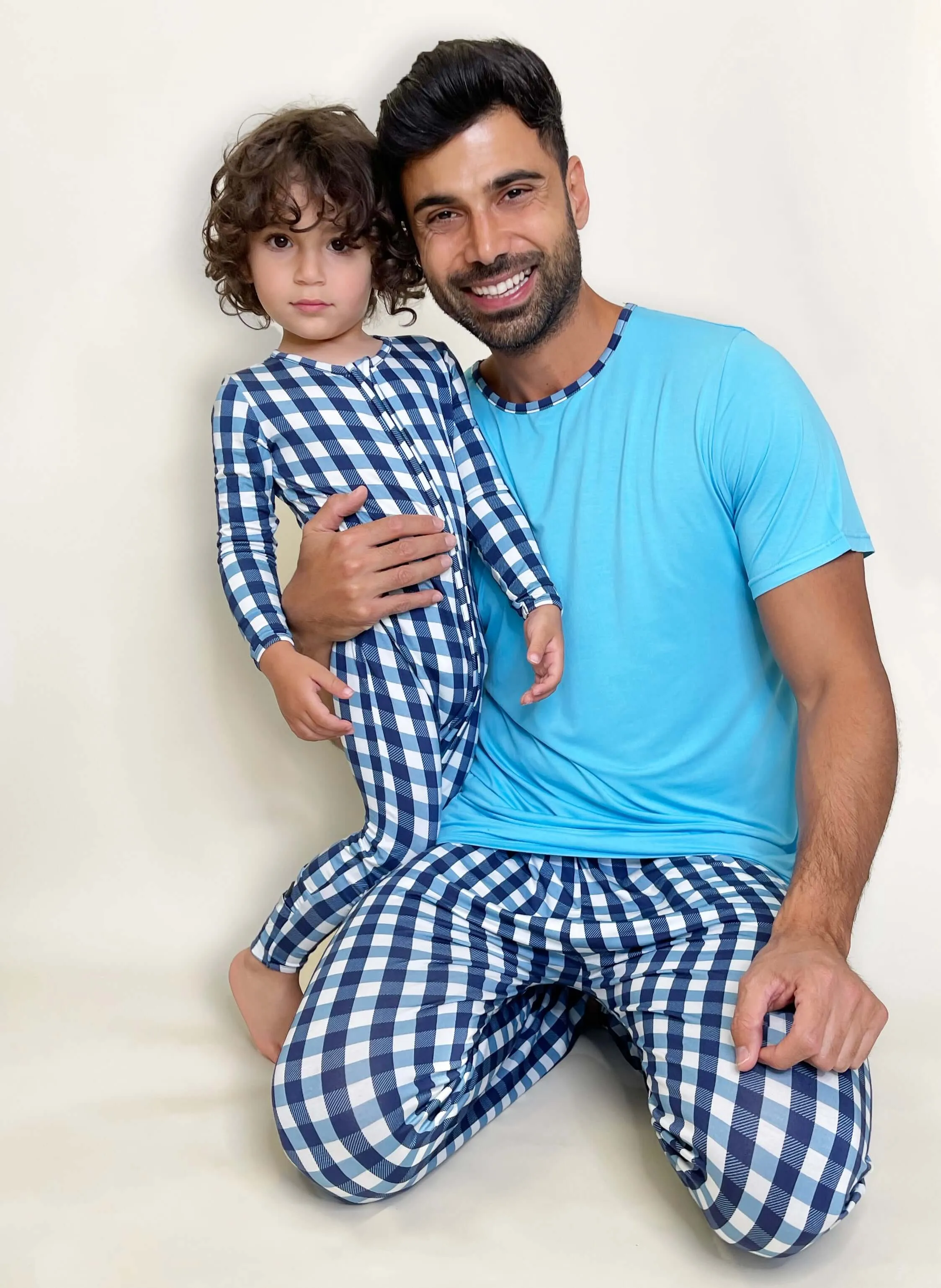 Gingham Bamboo Mens' Pajama Set