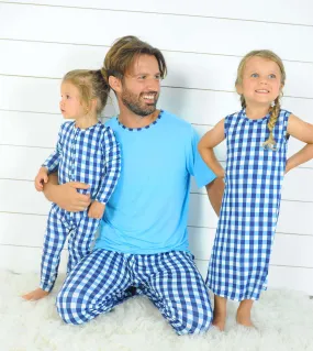 Gingham Bamboo Mens' Pajama Set