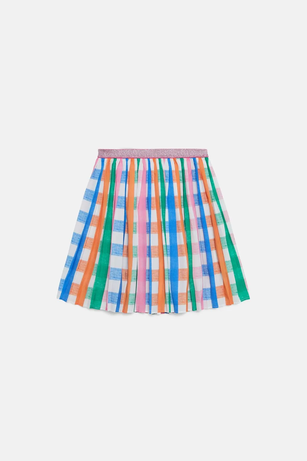 Gingham Pleat Skirt