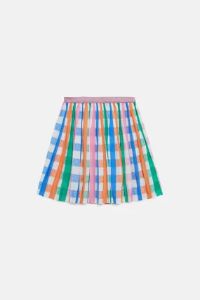 Gingham Pleat Skirt