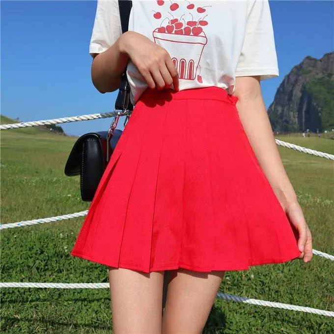 GJOY High-waist Pleated Skirt