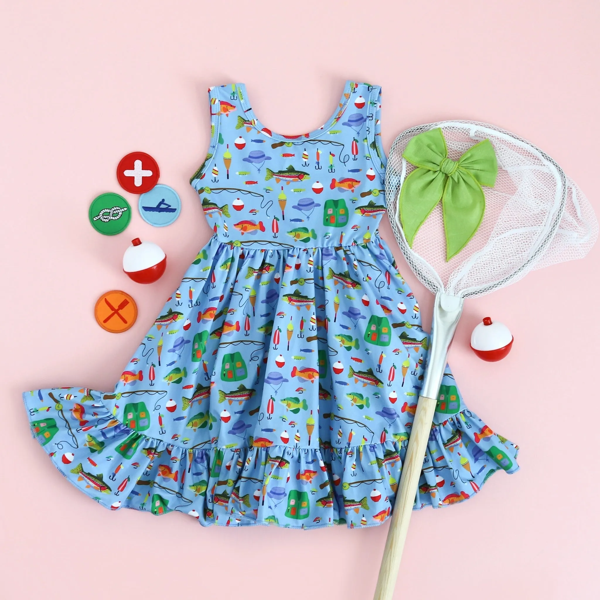 Gone Fishing Sleeveless Charm Dress