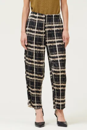 GRADE AND GATHER PLEATED PRINT PANTS