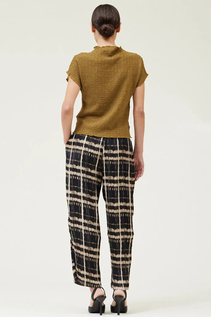 GRADE AND GATHER PLEATED PRINT PANTS