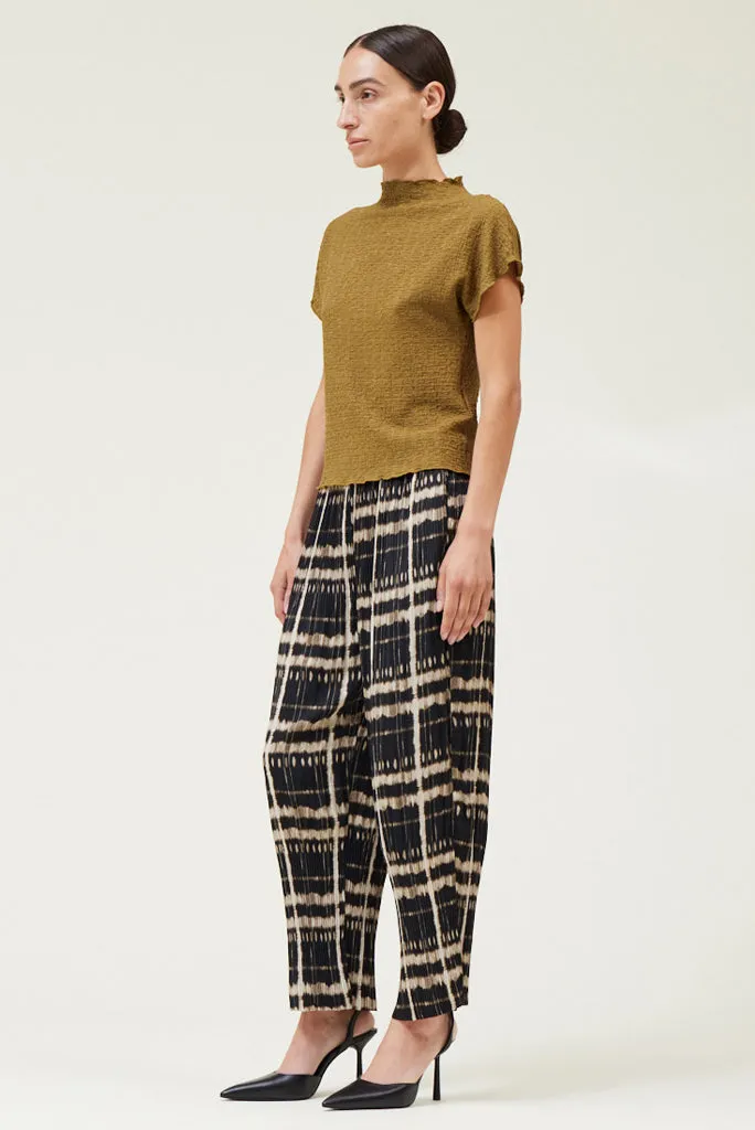 GRADE AND GATHER PLEATED PRINT PANTS