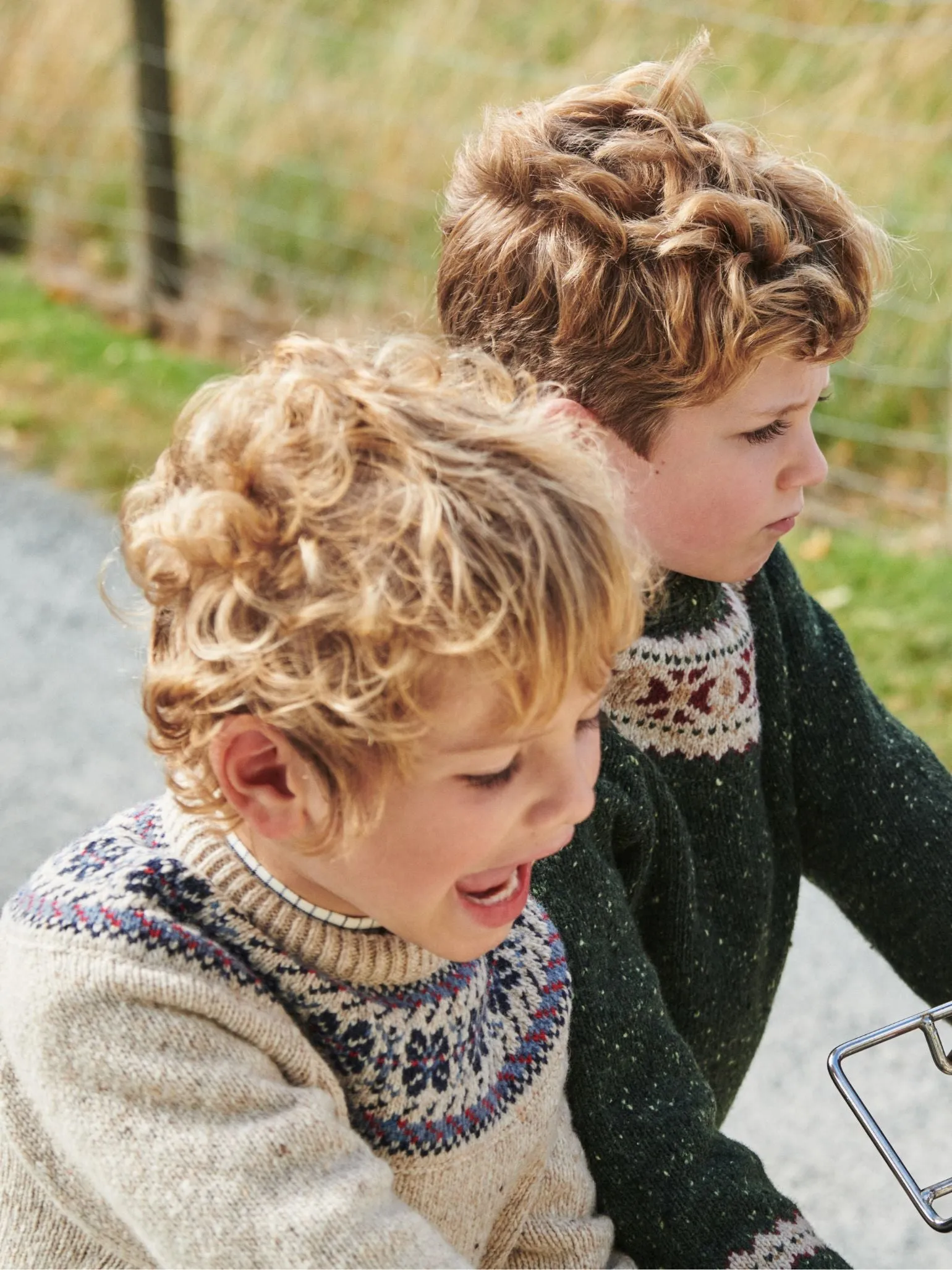 Green Merino Fair Isle Kids Jumper