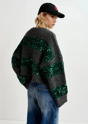 Group Sequin Knit - Green & Grey