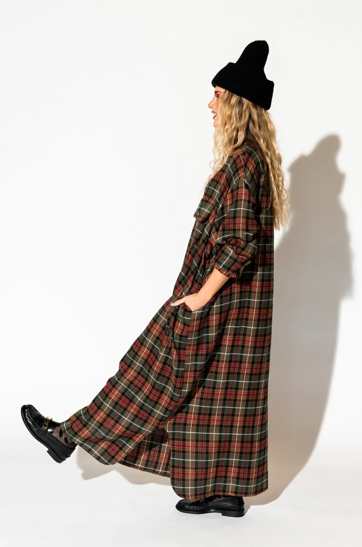 Grunge Goddess Flannel Dress/Duster