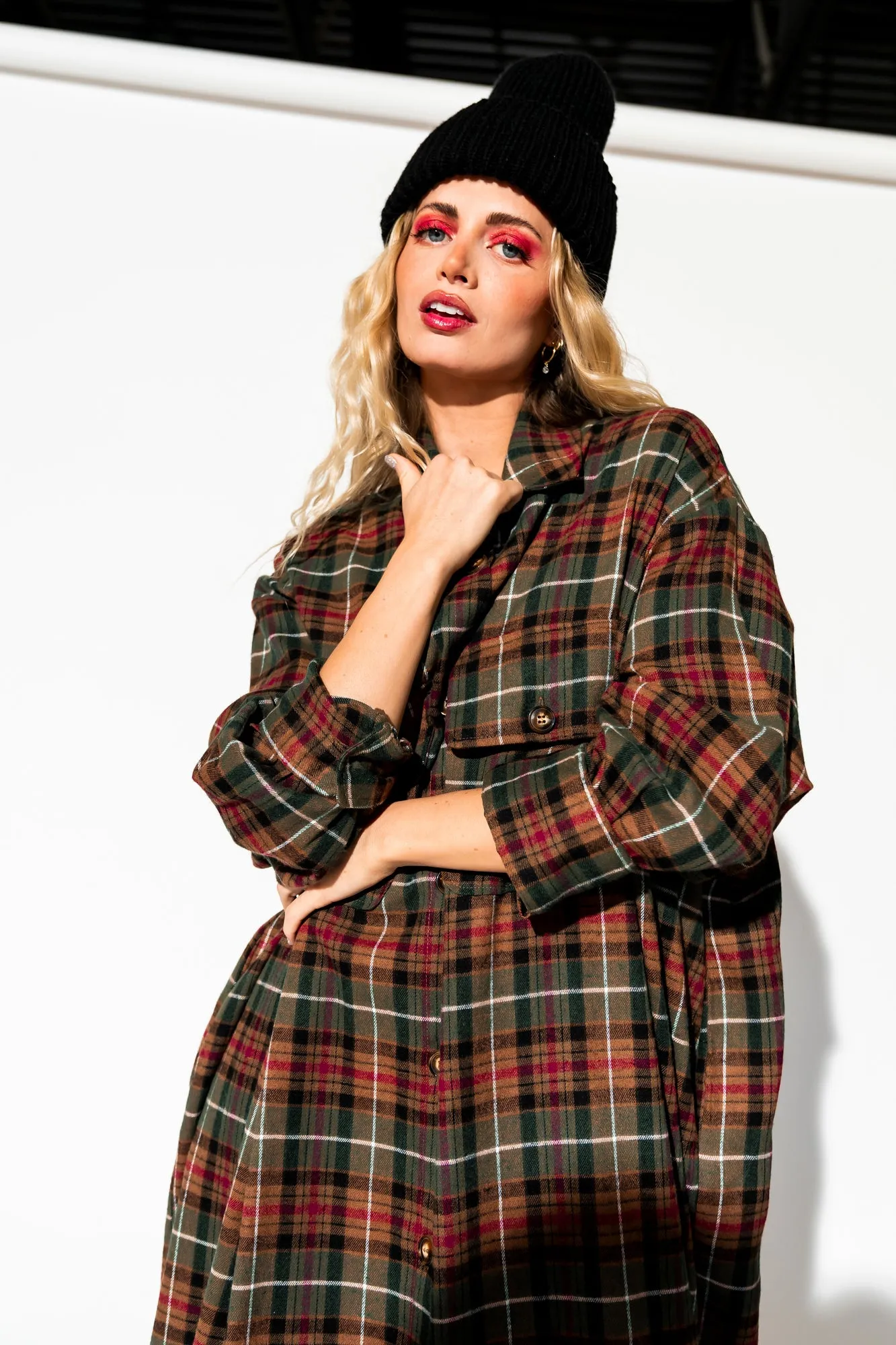 Grunge Goddess Flannel Dress/Duster