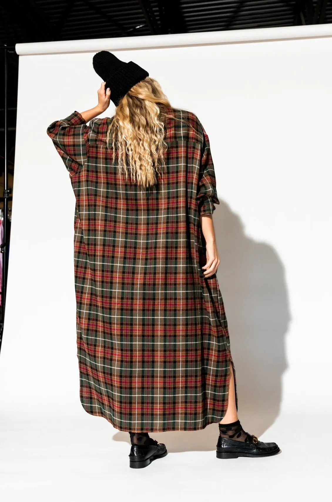 Grunge Goddess Flannel Dress/Duster