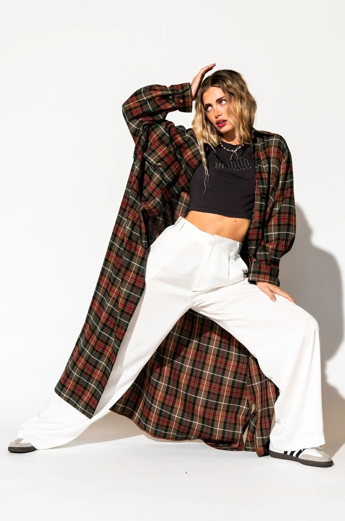 Grunge Goddess Flannel Dress/Duster