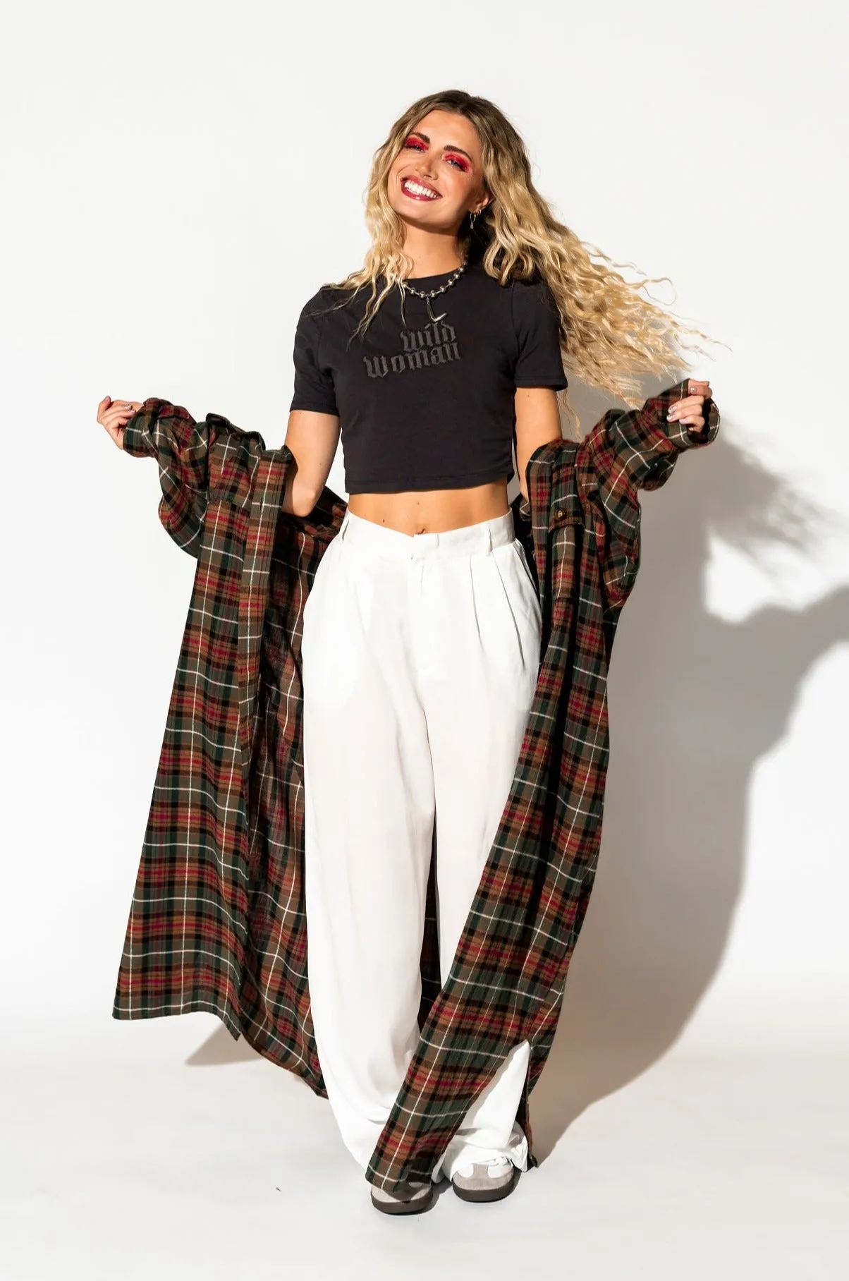 Grunge Goddess Flannel Dress/Duster