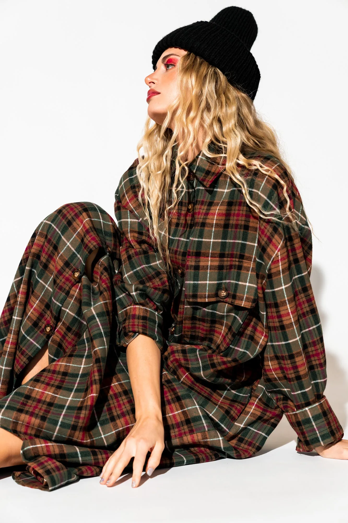 Grunge Goddess Flannel Dress/Duster