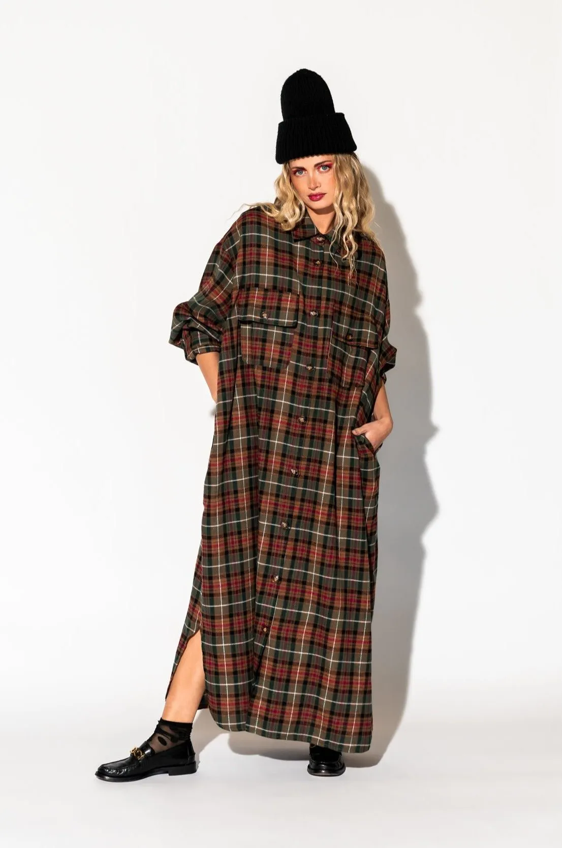 Grunge Goddess Flannel Dress/Duster