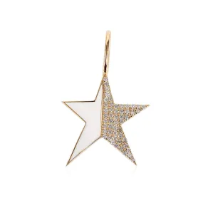 HALF DIAMOND HALF ENAMEL STAR CHARM