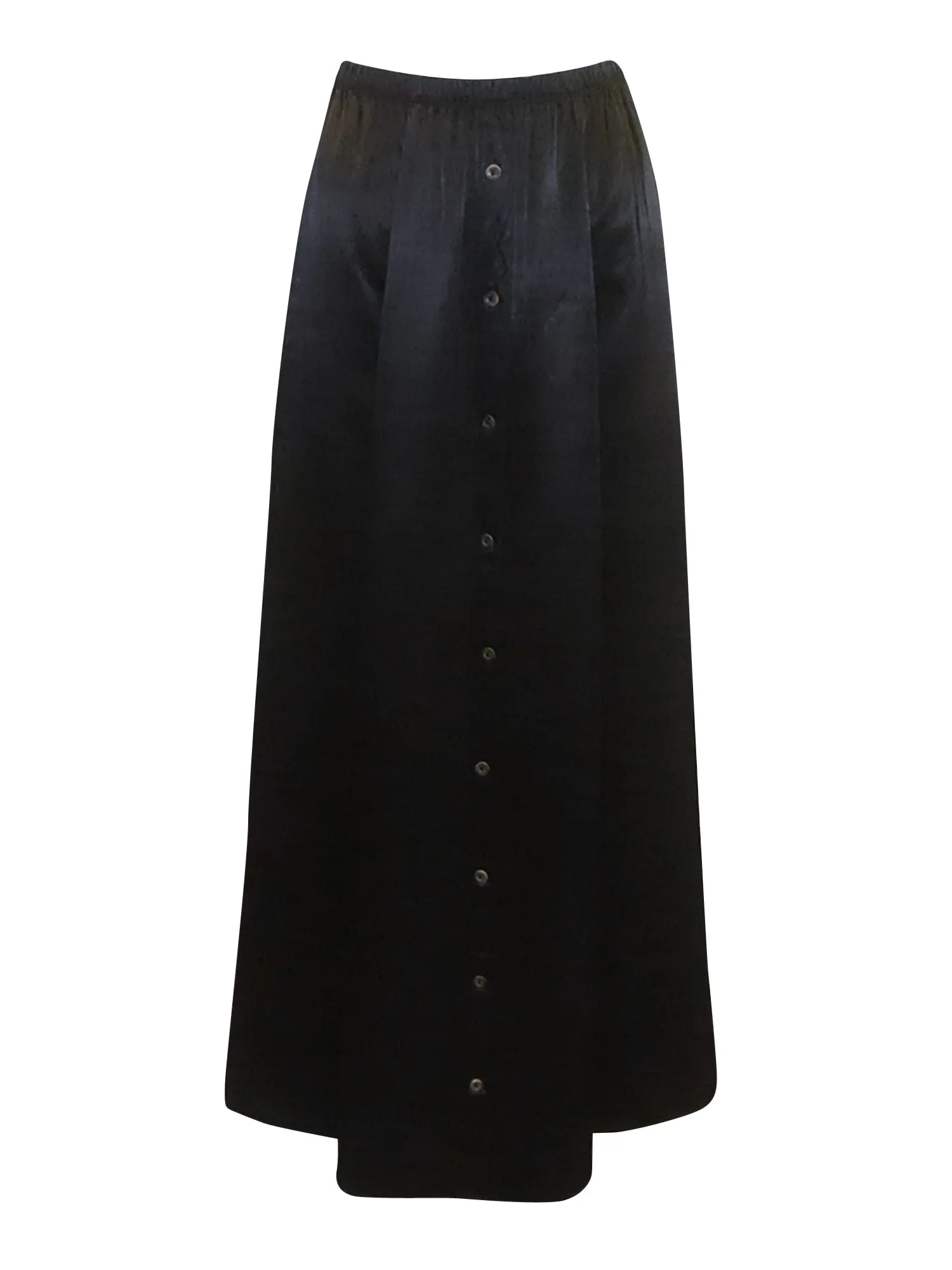 Hard Tail Satin Button Front Maxi Skirt (Style: SAT-35)