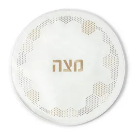 Hexagon Dot Border Matzah Cover