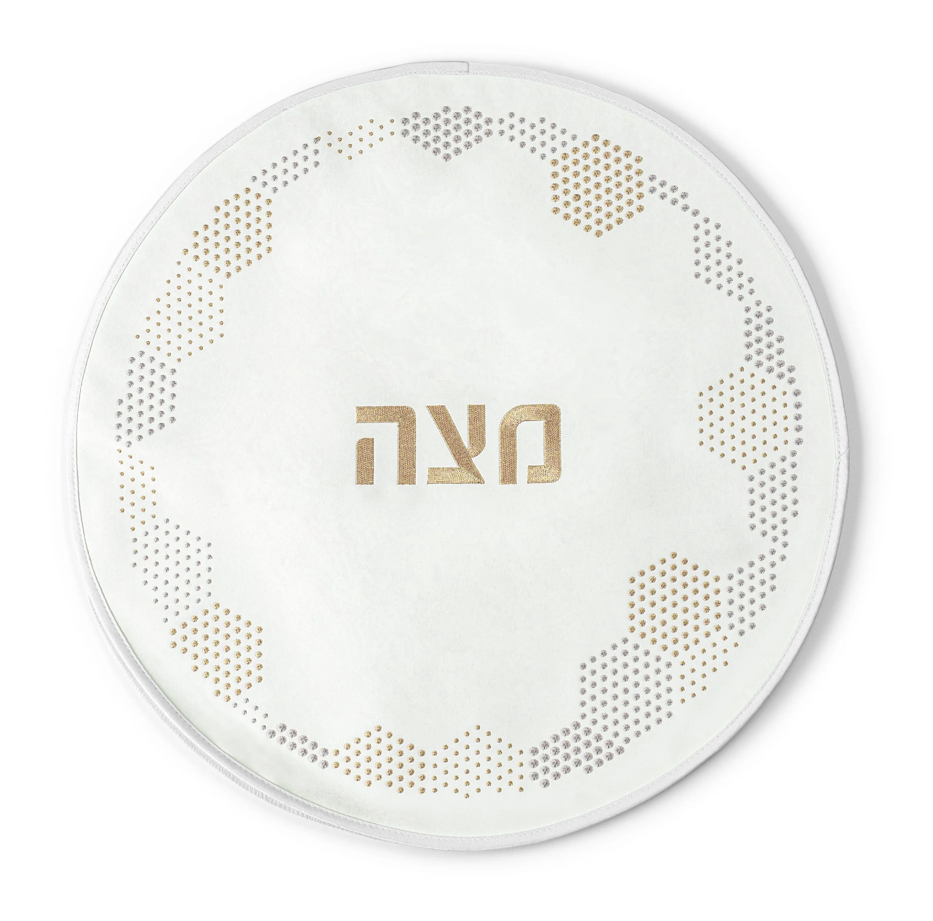 Hexagon Dot Border Matzah Cover