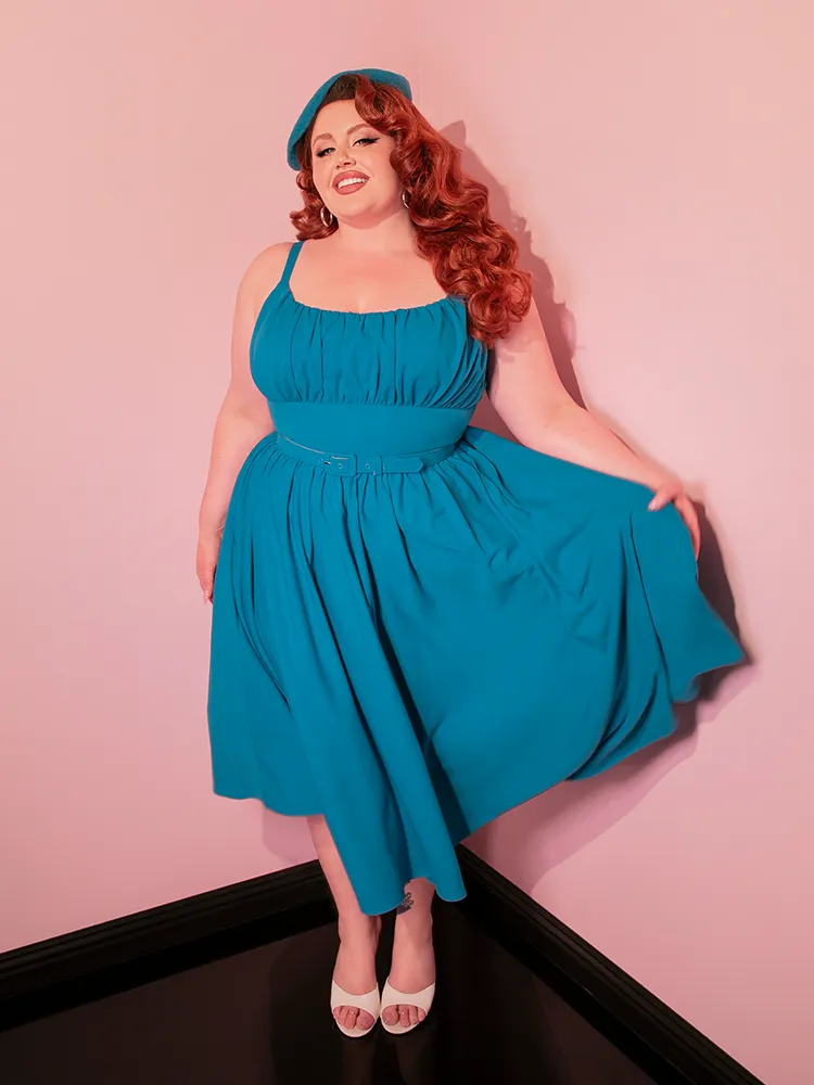 Ingenue Dress in Turquoise Blue - Vixen by Micheline Pitt