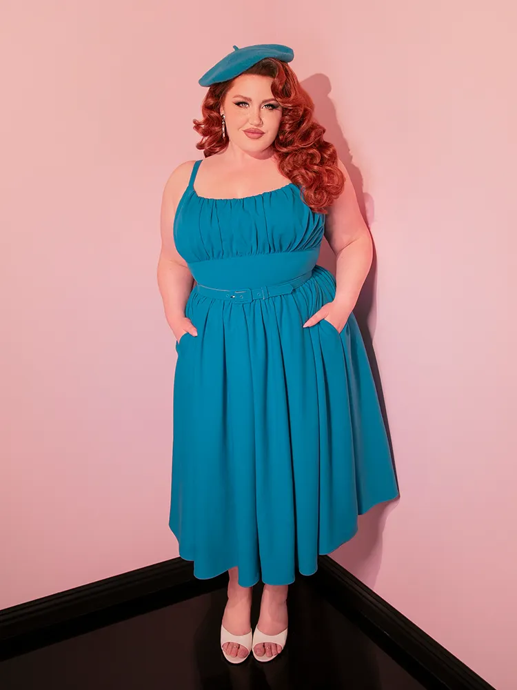 Ingenue Dress in Turquoise Blue - Vixen by Micheline Pitt