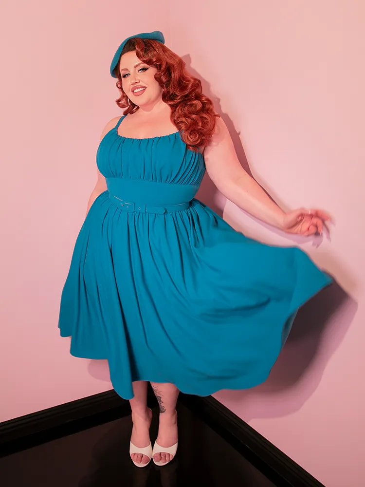 Ingenue Dress in Turquoise Blue - Vixen by Micheline Pitt