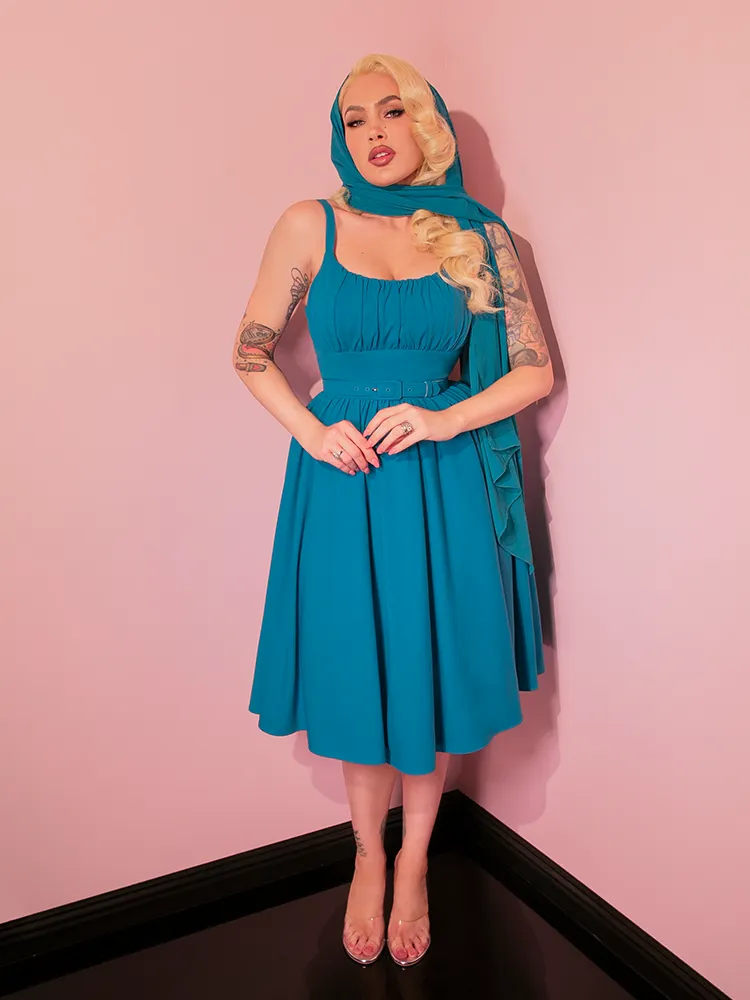 Ingenue Dress in Turquoise Blue - Vixen by Micheline Pitt