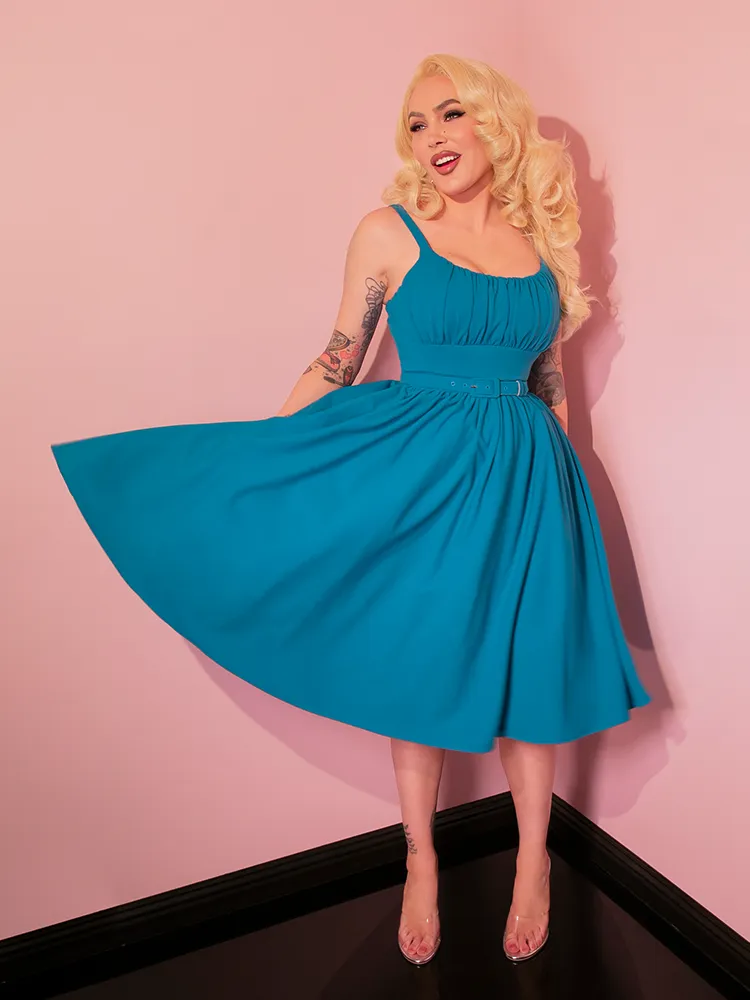 Ingenue Dress in Turquoise Blue - Vixen by Micheline Pitt