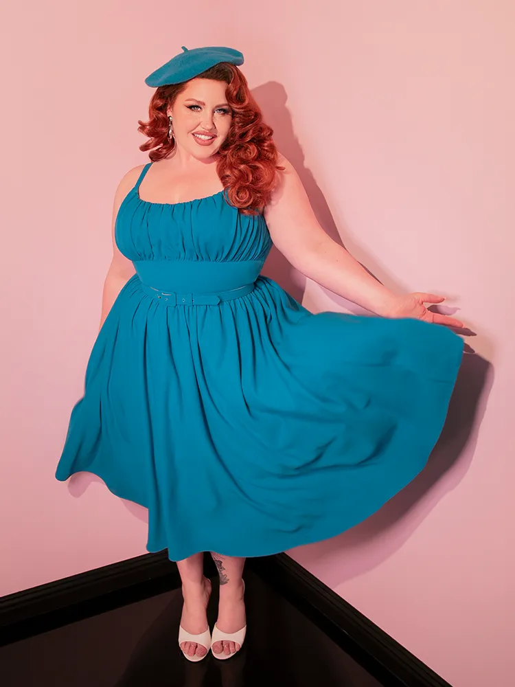 Ingenue Dress in Turquoise Blue - Vixen by Micheline Pitt