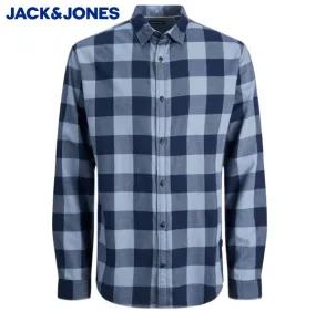 Jack & Jones Gingham Flint Twill Shirt Grey