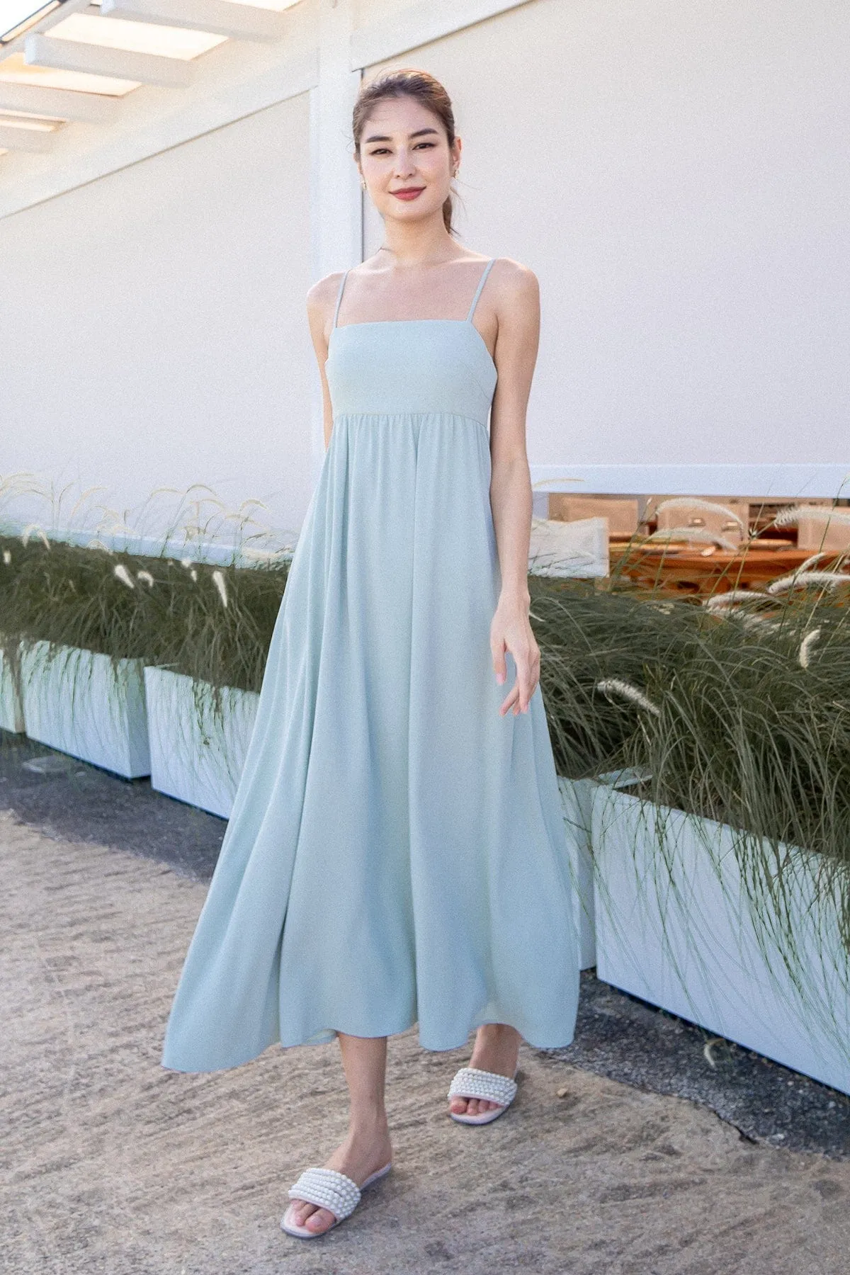 JENESIS MAXI DRESS IN MINT SAGE