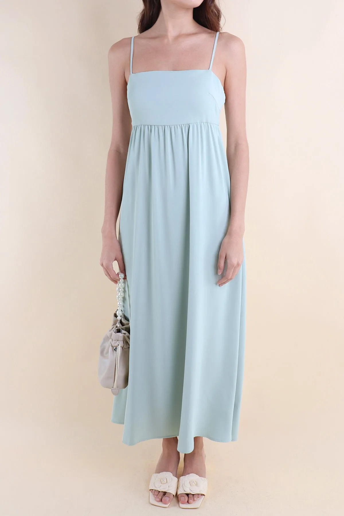 JENESIS MAXI DRESS IN MINT SAGE