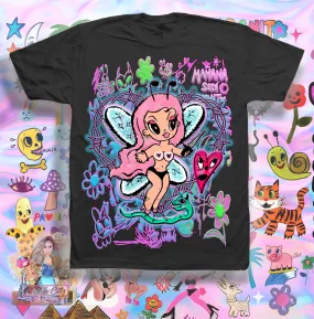 KarolG Colorful Fairy Black Tee