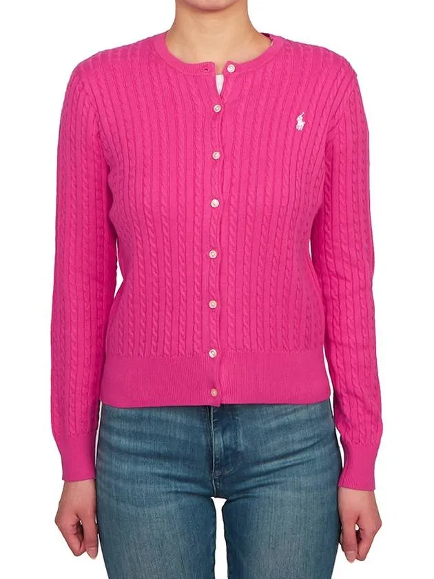 Kids Cable Cardigan 313543047058 PINK Adults can wear