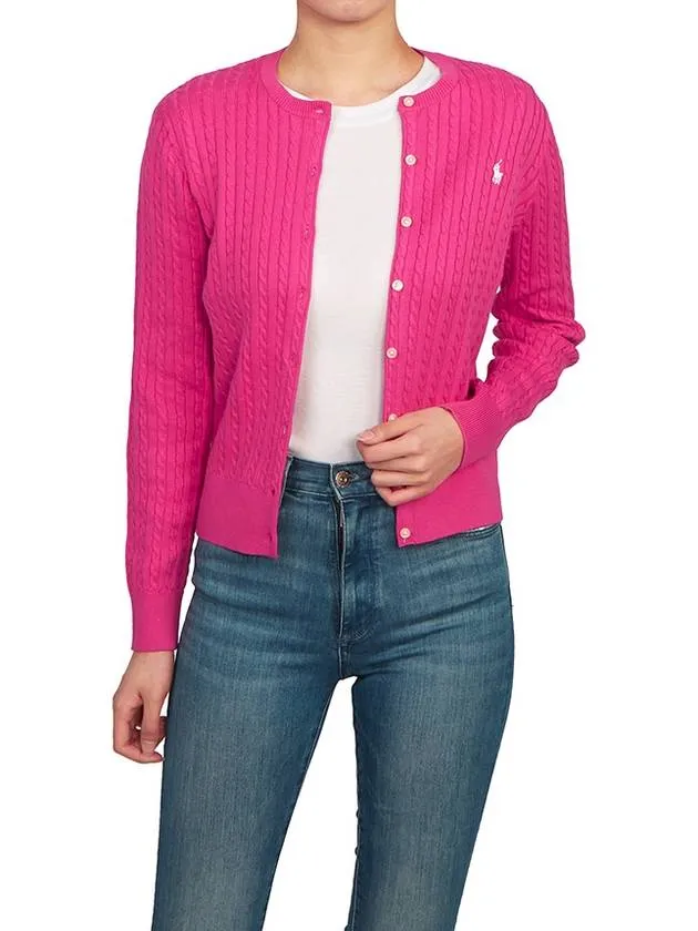 Kids Cable Cardigan 313543047058 PINK Adults can wear