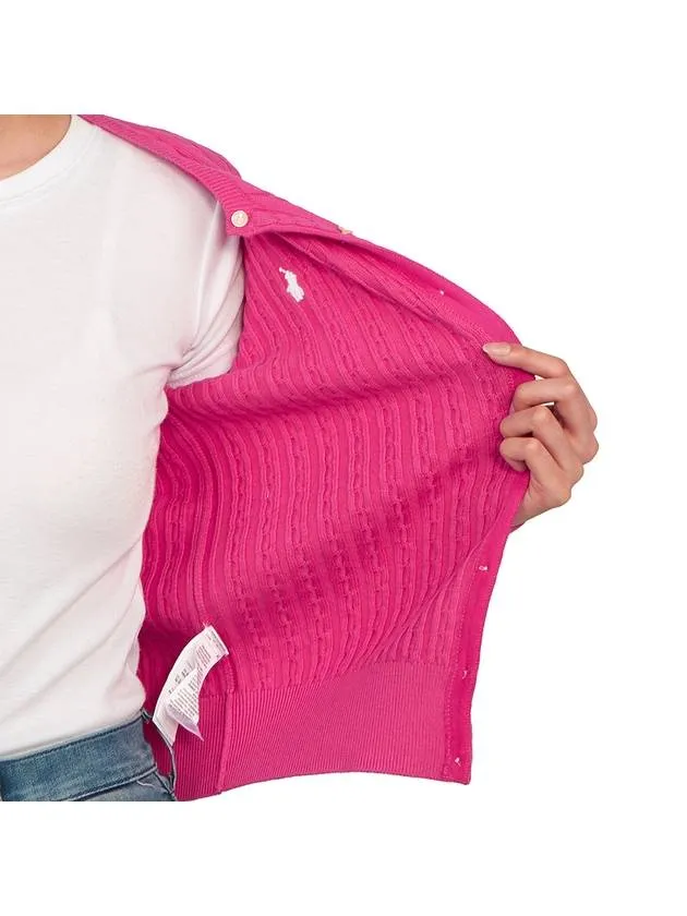 Kids Cable Cardigan 313543047058 PINK Adults can wear