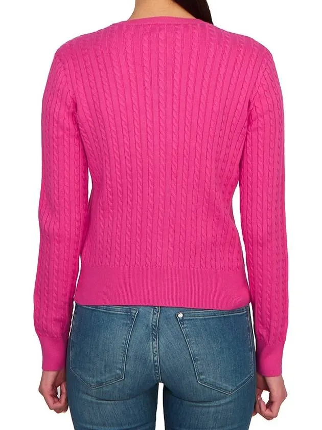 Kids Cable Cardigan 313543047058 PINK Adults can wear