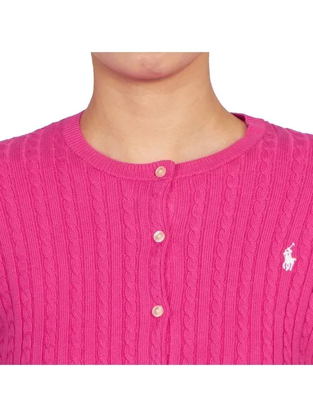 Kids Cable Cardigan 313543047058 PINK Adults can wear