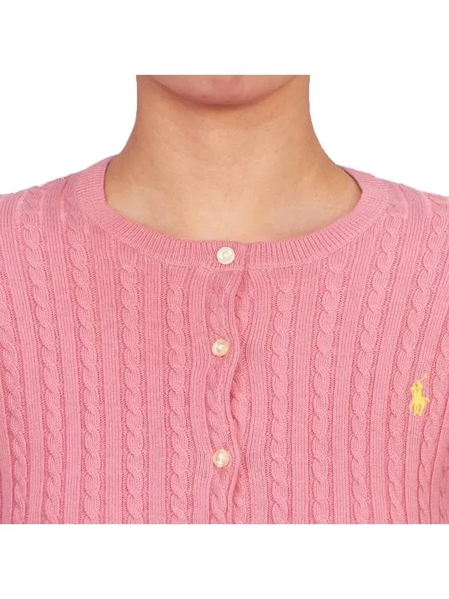 Kids Cable Cardigan 313543047065 PINK Adults can wear