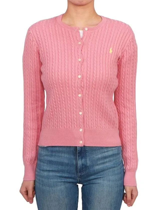 Kids Cable Cardigan 313543047065 PINK Adults can wear