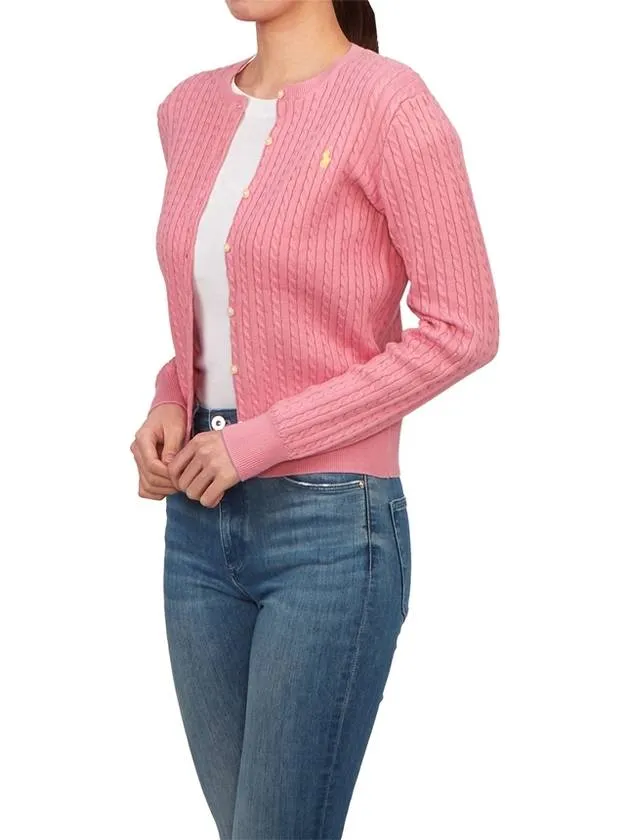 Kids Cable Cardigan 313543047065 PINK Adults can wear