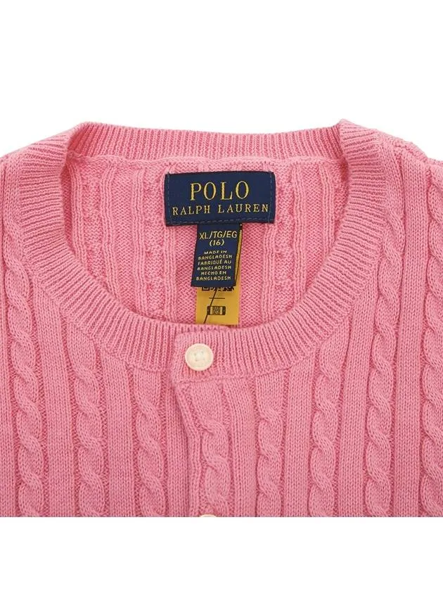 Kids Cable Cardigan 313543047065 PINK Adults can wear