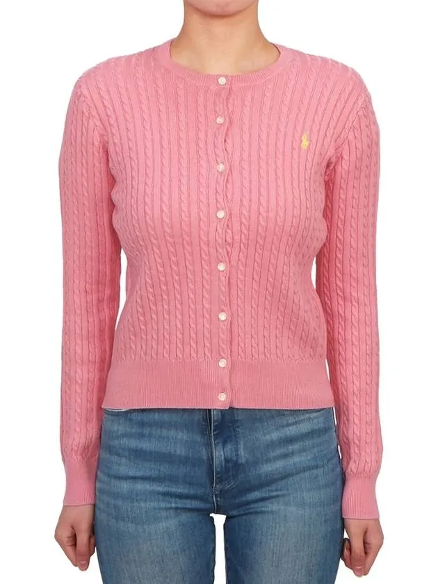 Kids Cable Cardigan 313543047065 PINK Adults can wear