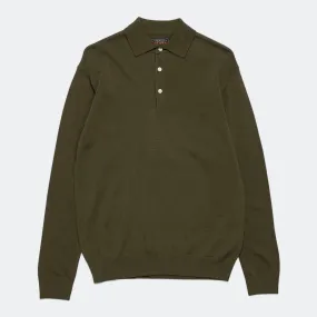 Knit Polo 12G - Olive