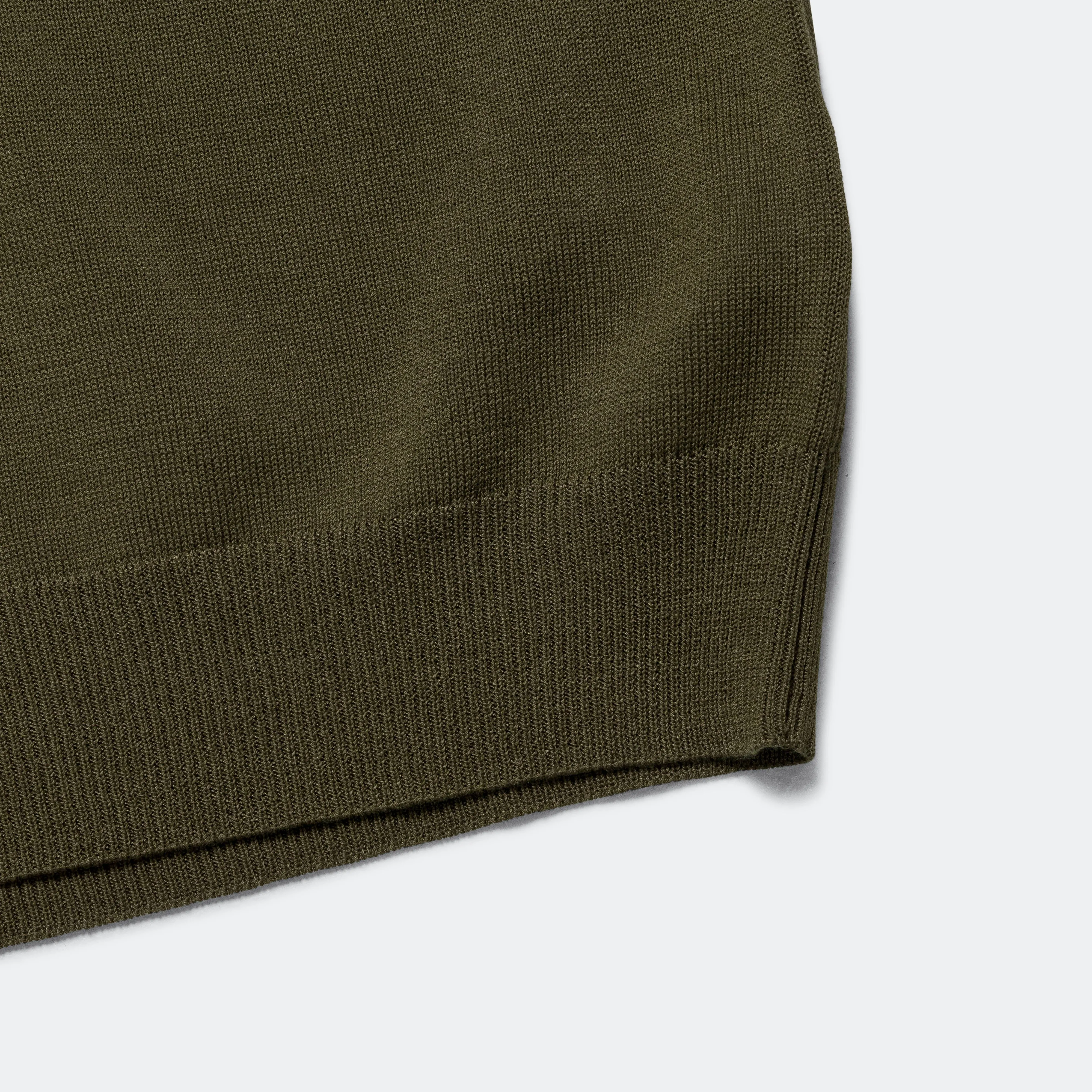 Knit Polo 12G - Olive