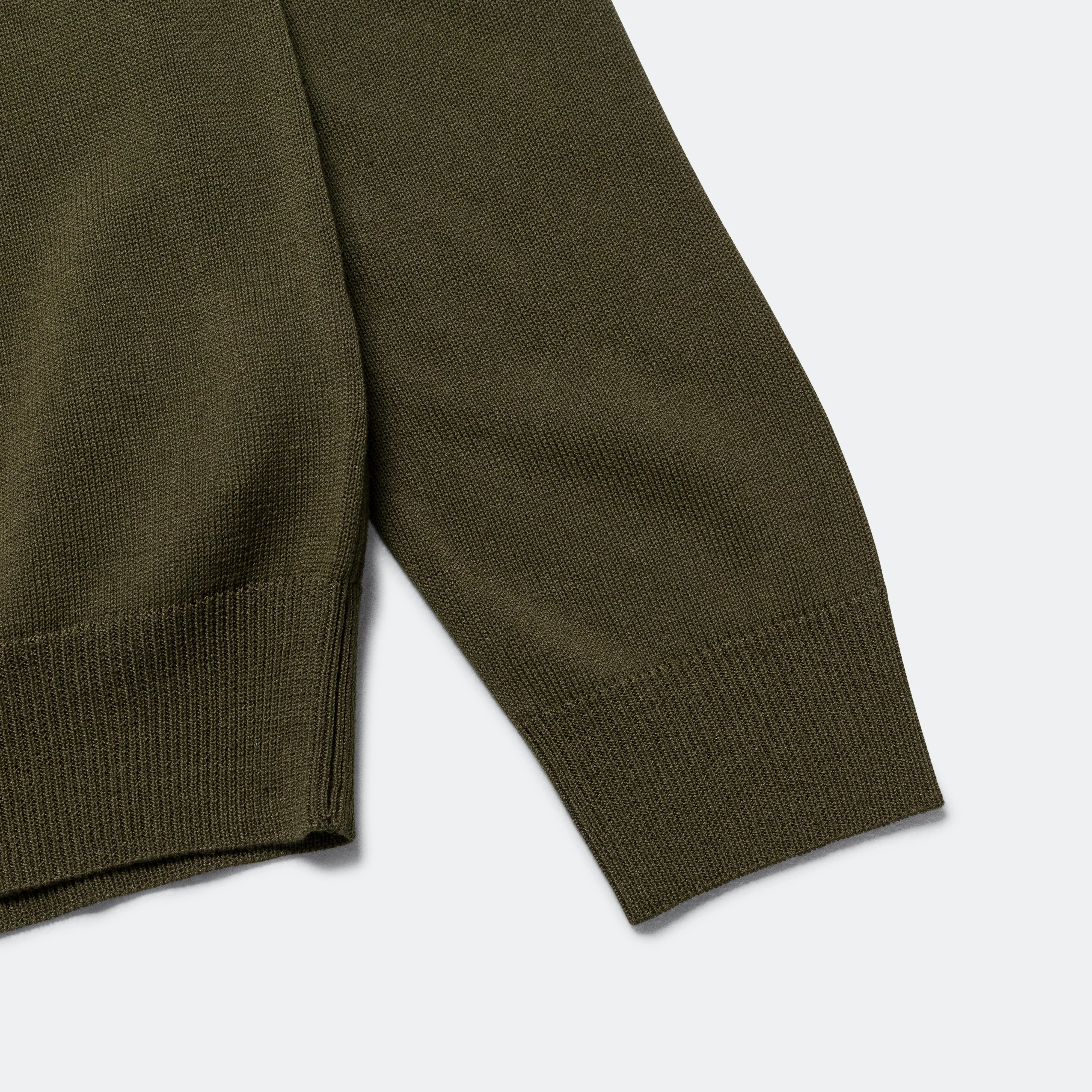 Knit Polo 12G - Olive