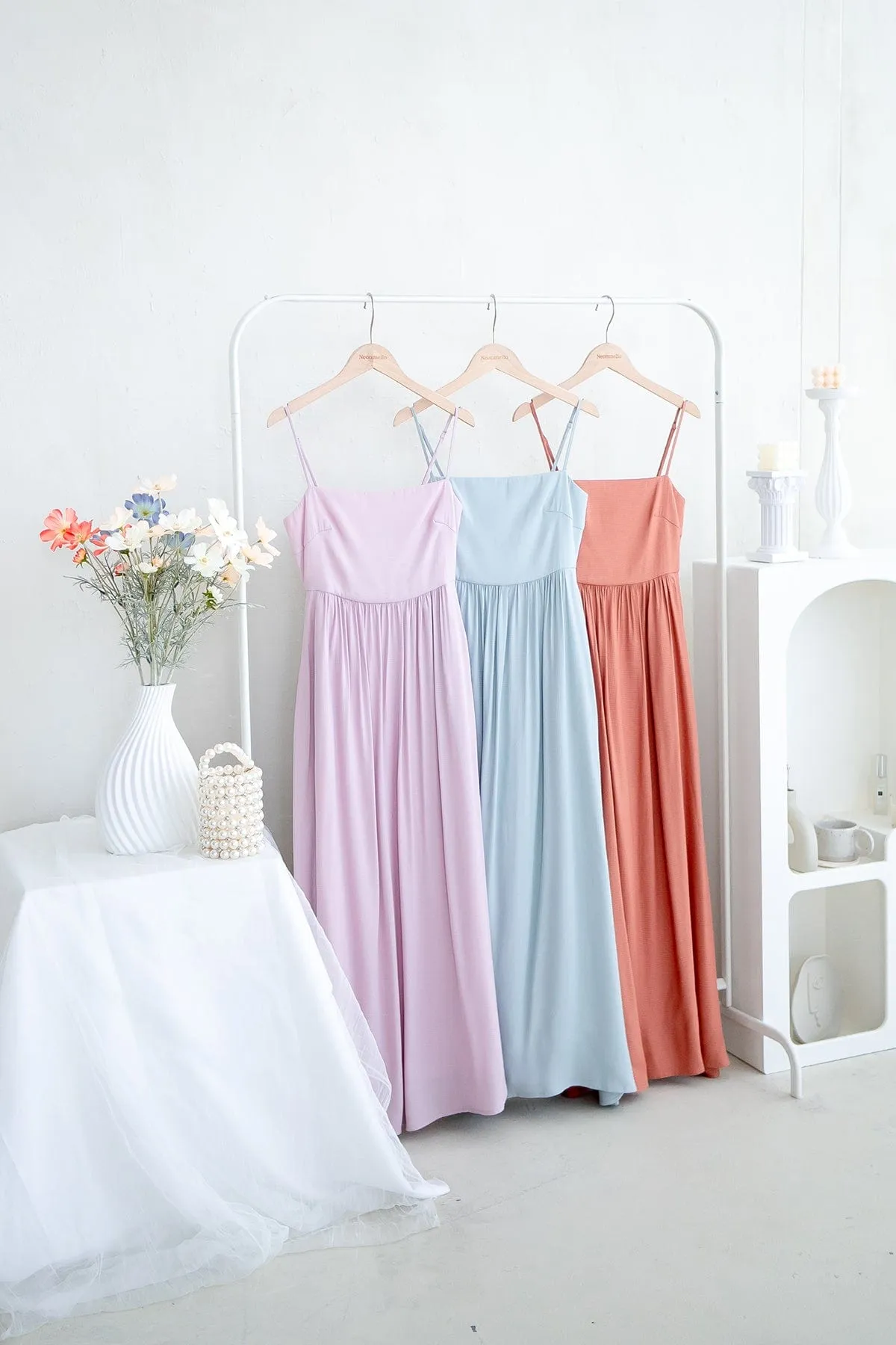 KOMMA MAXI DRESS IN PINK