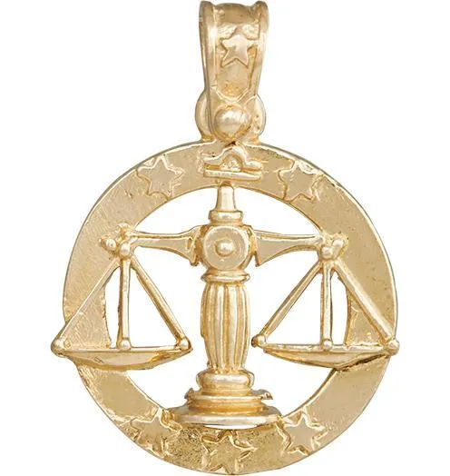 Large Libra Zodiac Charm