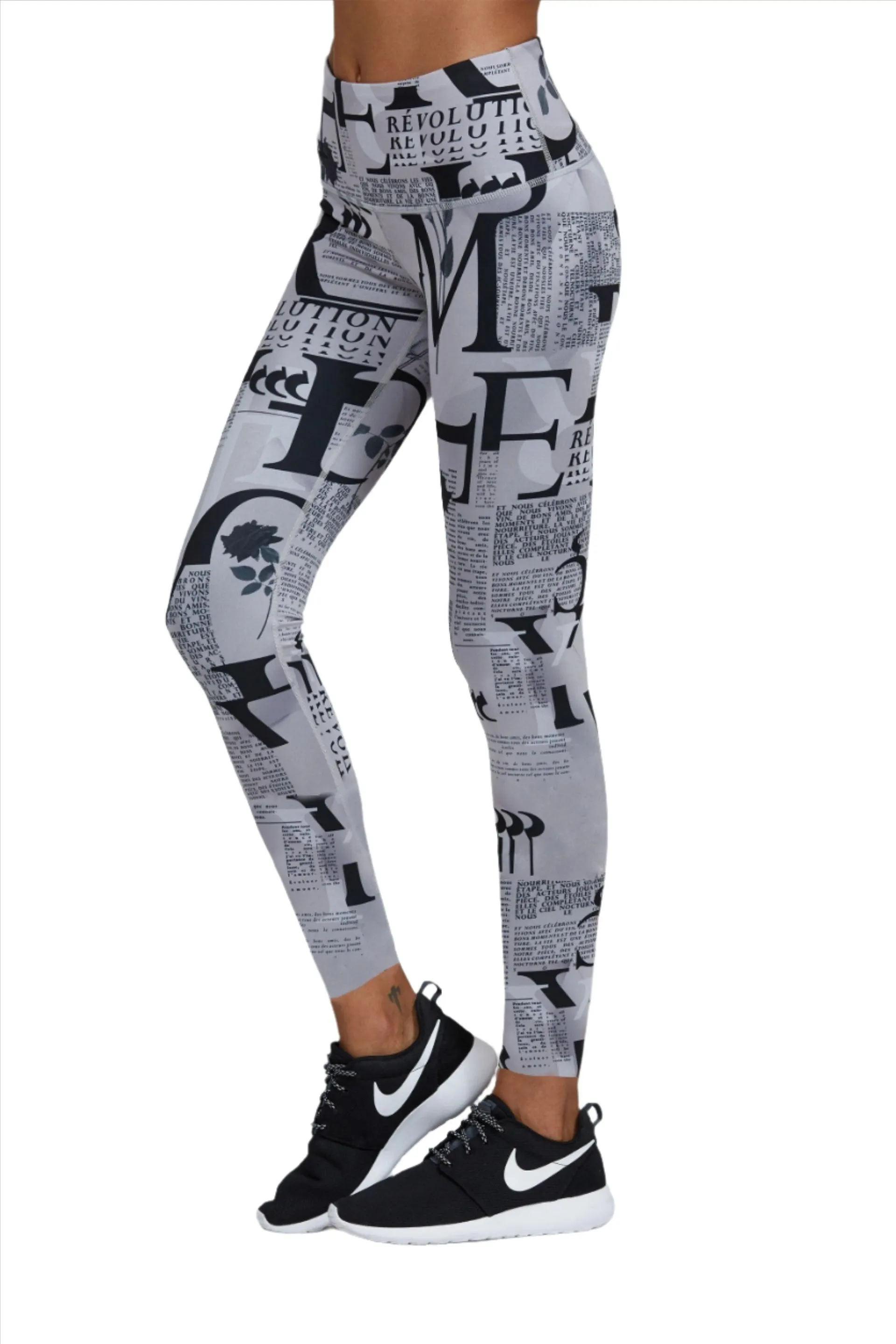 Last Chance! Noli Yoga Revo Legging News Paper Print