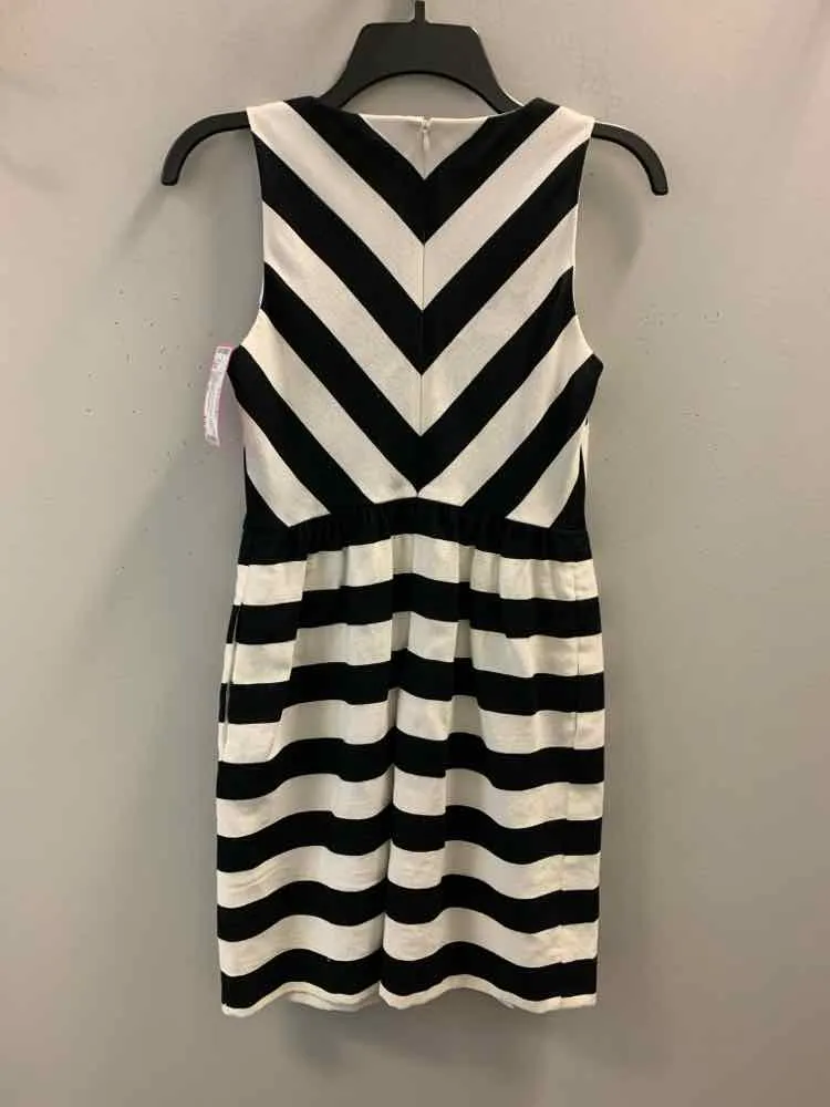 LOFT Dresses and Skirts Size 2P BLK/WHT Stripe SLEEVELESS Dress